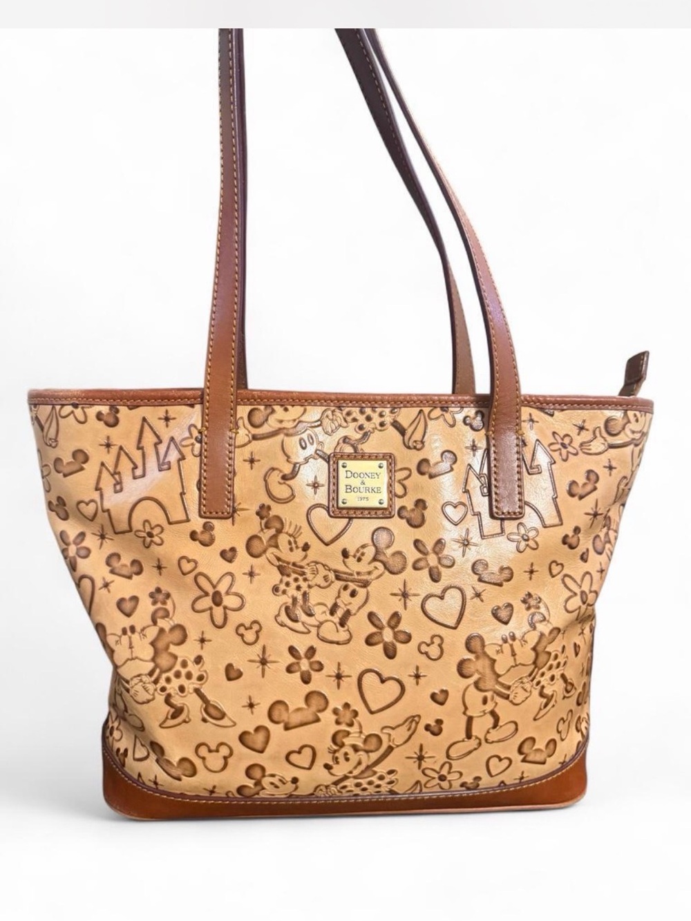 Dooney & Bourke Disney "Lovebirds" Embossed Leather Shopper Tote